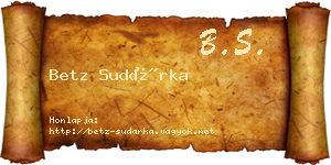 Betz Sudárka névjegykártya